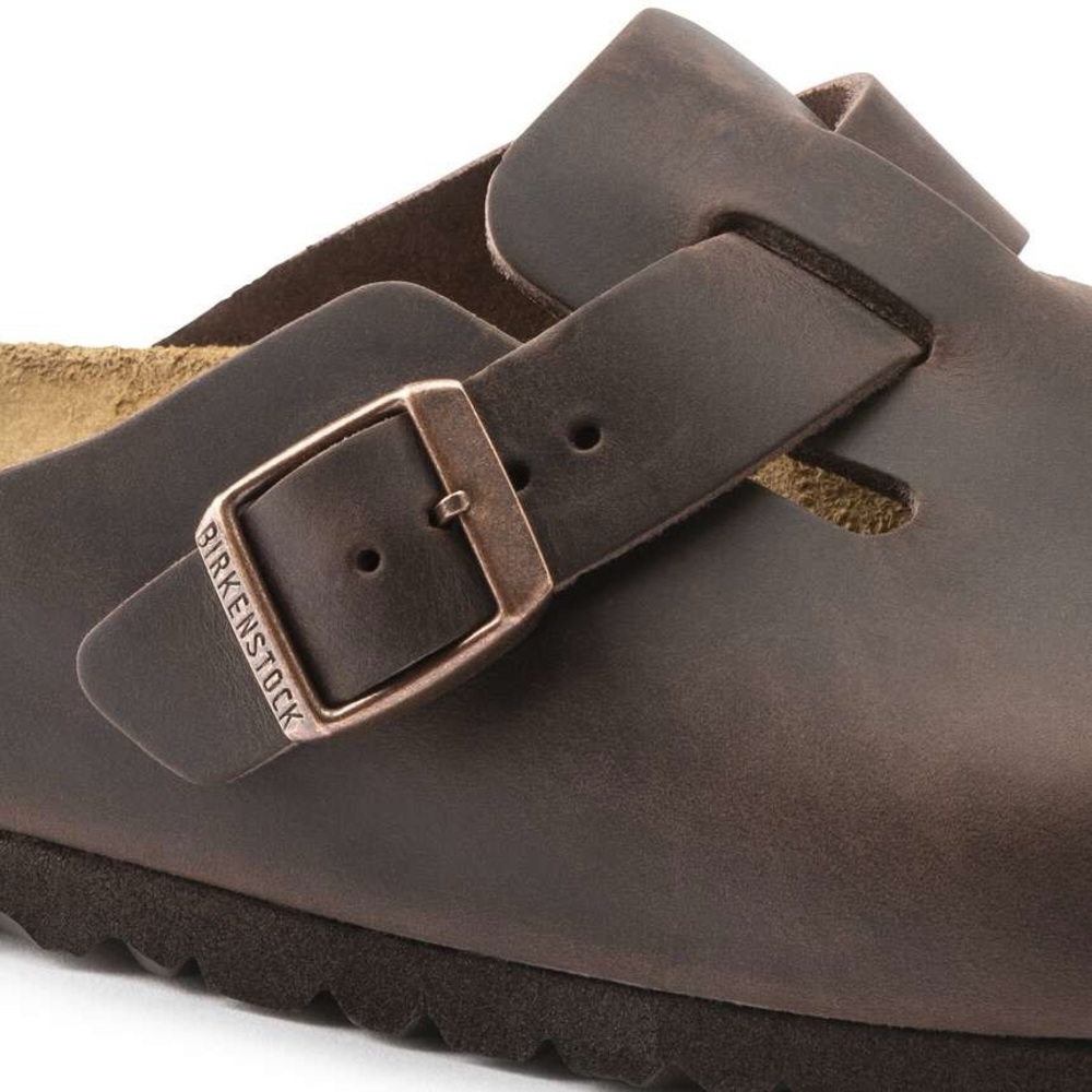 Birkenstock Dark Brown Boston Oiled Leather Clogs - size 38 - Picture 12 of 15